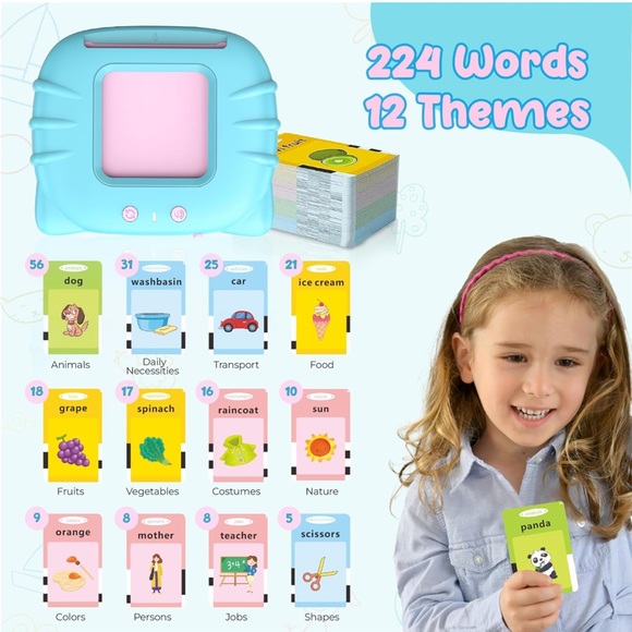 PINK 224 Sight Words Talking Flash Cards - Picture 12 of 15